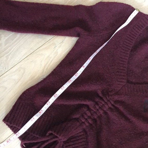 Guess Maroon Gathered Sweater - Picture 7 of 10